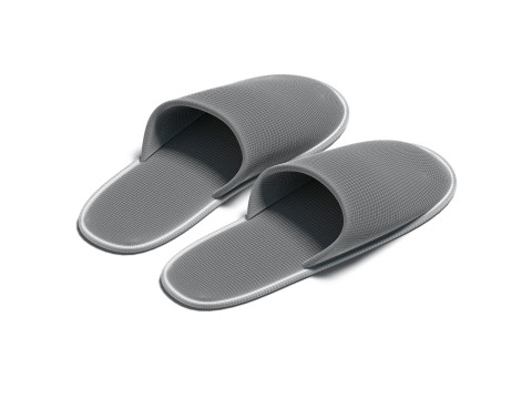White Hotel Slippers - pair of home terry flip-flops 3D Модель