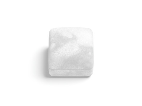White Wedding Ring Box Set - opened and closed jewelry box Modello 3D