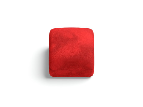 Red Wedding Ring Box Set - opened and closed jewelry box 3D Модель