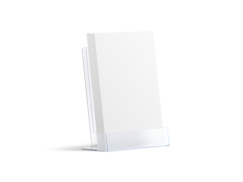 Acrylic A5 Flyer Holder - brochure in glass plastic transparent tray Modelo 3D
