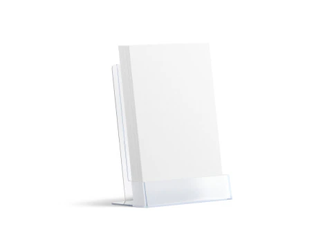 Folleto acr&iacute;lico A5 - folleto en bandeja transparente de pl&aacute;stico de vidrio Modelo 3D