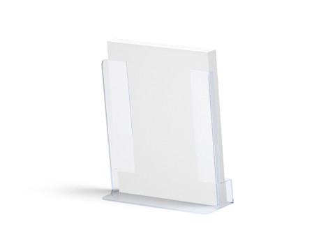 Acrylic A5 Flyer Holder - brochure in glass plastic transparent tray Model 3D