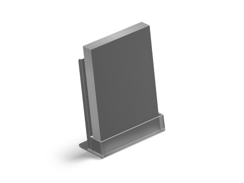 Acrylic A5 Flyer Holder - brochure in glass plastic transparent tray Model 3D