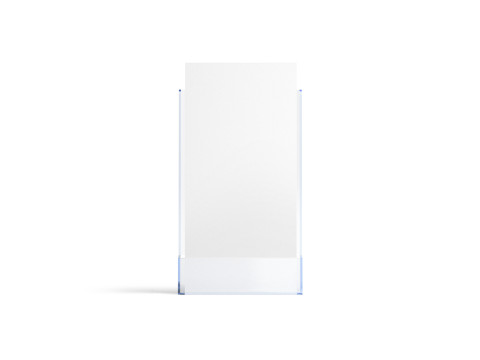 Acrylic Euro Flyer Holder - brochure in glass plastic transparent tray 3D Model
