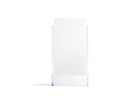 Acrylic Euro Flyer Holder - brochure in glass plastic transparent tray 3D Model