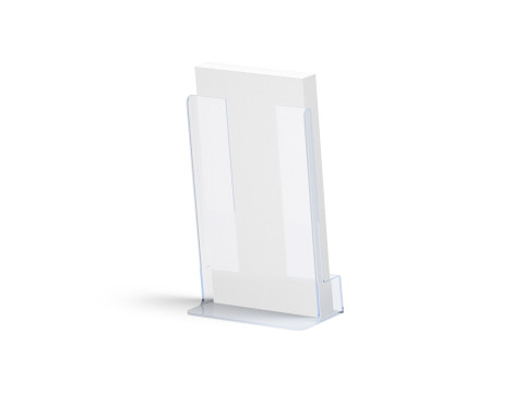 Acrylic Euro Flyer Holder - brochure in glass plastic transparent tray 3D Model