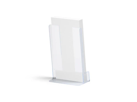 Acrylic Euro Flyer Holder - brochure in glass plastic transparent tray 3D Model