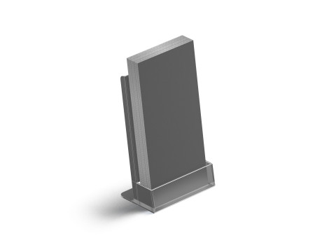 Acrylic Euro Flyer Holder - brochure in glass plastic transparent tray 3D Model