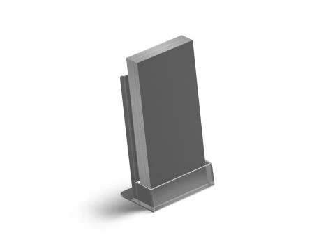 Acrylic Euro Flyer Holder - brochure in glass plastic transparent tray 3D Model