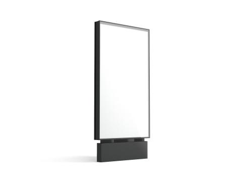 Vertical Rectangular Street Billboard - advertising sidewalk pylon 3D 模型