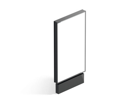 Vertical Rectangular Street Billboard - advertising sidewalk pylon 3D Модель