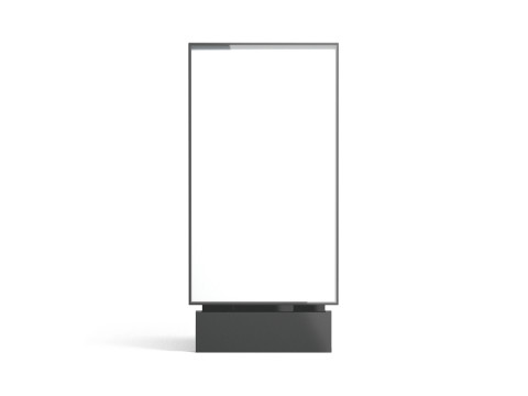 Vertical Rectangular Street Billboard - advertising sidewalk pylon 3D Модель