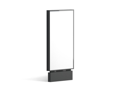 Vertical Rectangular Street Billboard - advertising sidewalk pylon 3D Модель