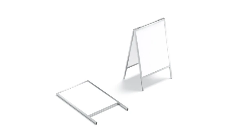 Stand de rua publicitário - placa de sinalização sanduíche Modelo 3D .c4d .max .obj .3ds .fbx .stl .blend