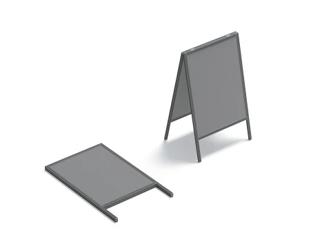 Stand de rua publicit&aacute;rio - placa de sinaliza&ccedil;&atilde;o sandu&iacute;che Modelo 3D