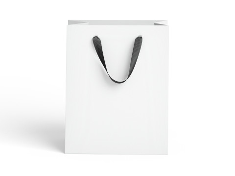 White Paper Gift Bag 3 Type - craft shopping package set Modelo 3D