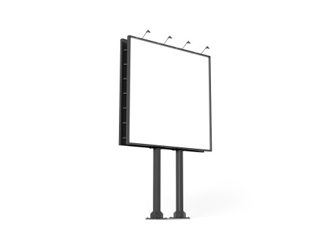 Square Advertising Street Billboard - outdoor sign banner 3D 模型