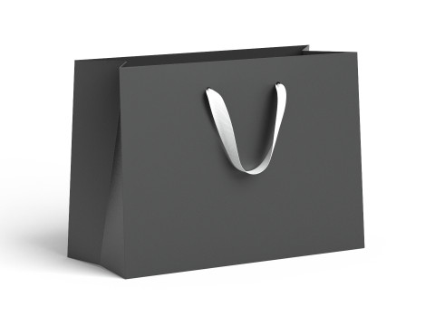 Black Paper Gift Bag 3 Type - craft shopping package set Modello 3D