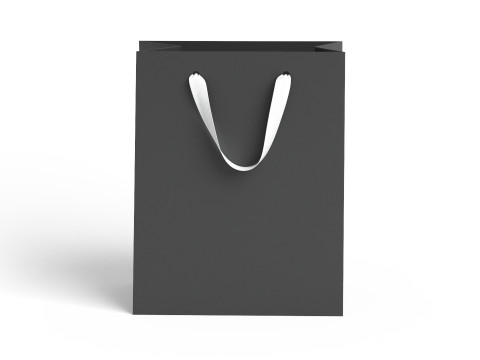 Black Paper Gift Bag 3 Type - craft shopping package set Modello 3D