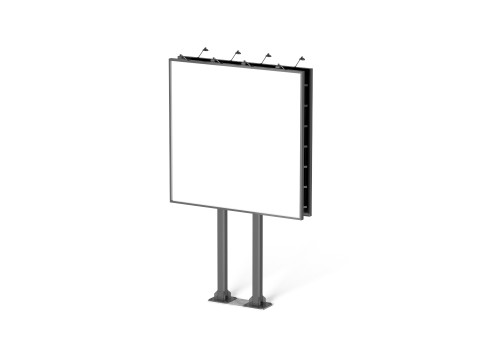 Advertising Street Billboard 2 Type - outdoor rectangular square banner 3D Модель