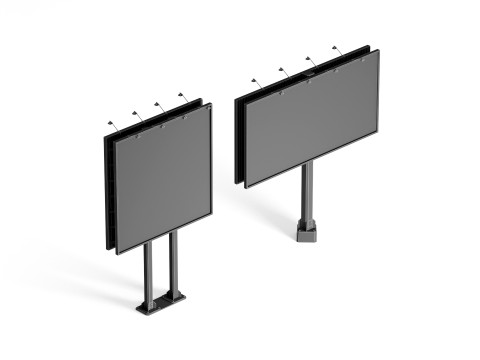 Advertising Street Billboard 2 Type - outdoor rectangular square banner 3D Модель