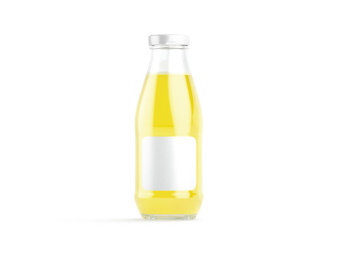 Juice Glass Bottle Pineapple - juicy pine drink jar 3D Model