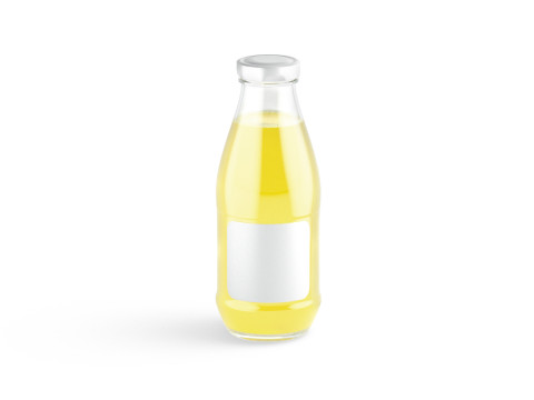 Juice Glass Bottle Pineapple - juicy pine drink jar 3Dモデル