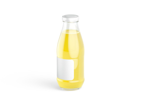 Juice Glass Bottle Pineapple - juicy pine drink jar 3Dモデル