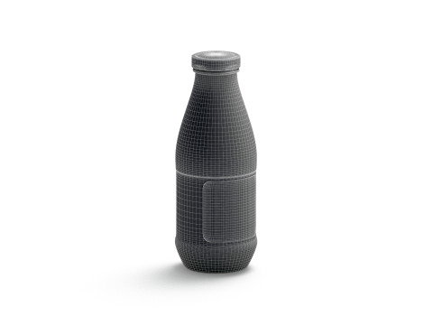 Juice Glass Bottle Pineapple - juicy pine drink jar 3Dモデル