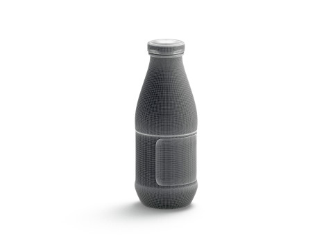 Juice Glass Bottle Pineapple - juicy pine drink jar 3Dモデル