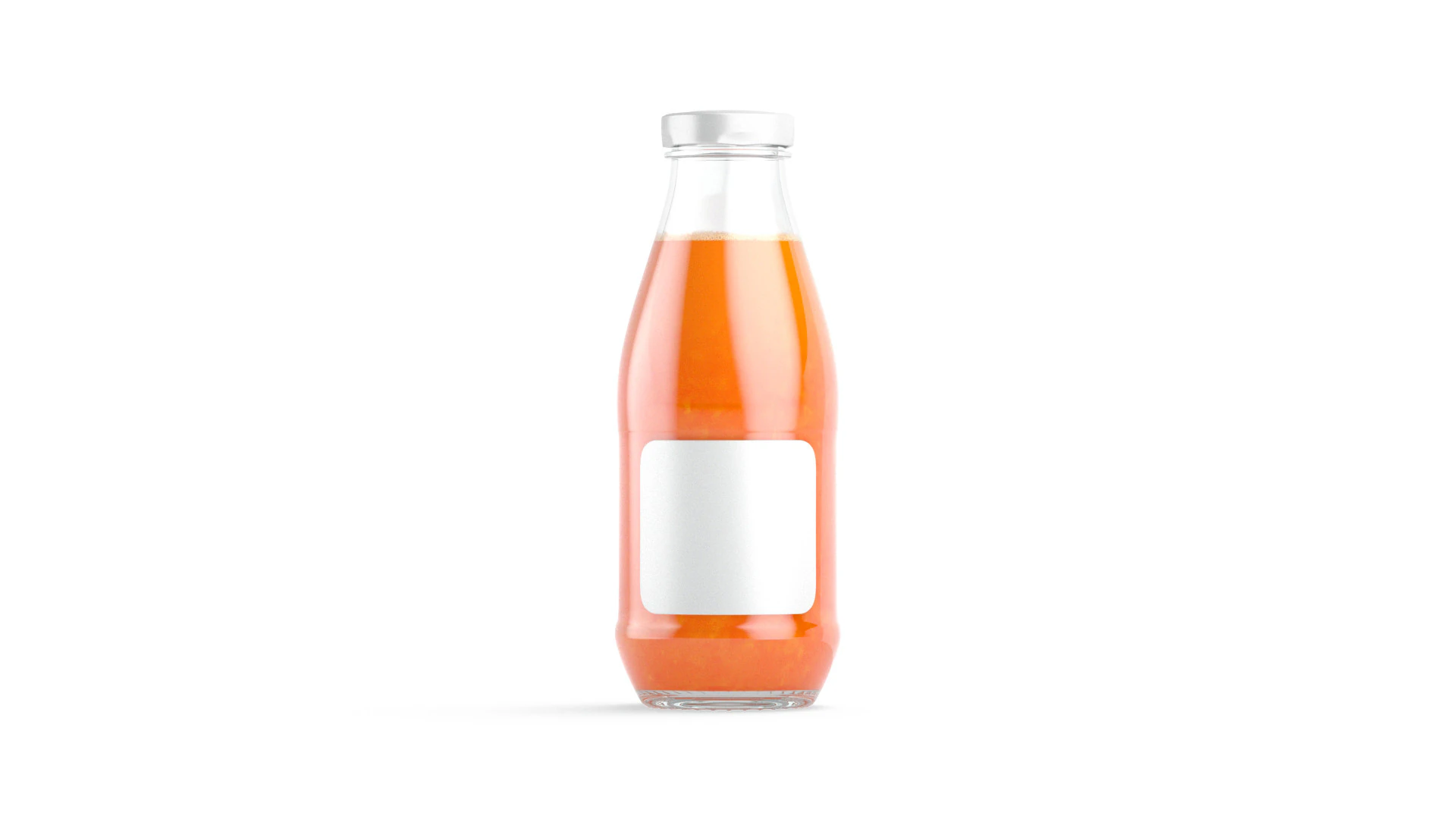Juice Glass Bottle Carrot - juicy vegetable drink jar 3D Model .c4d .max .obj .3ds .fbx .stl .blend 