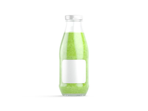 Juice Glass Bottle Kiwi - kiwis smoothie drink jar 3D 模型
