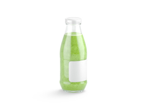 Juice Glass Bottle Kiwi - kiwis smoothie drink jar Model 3D
