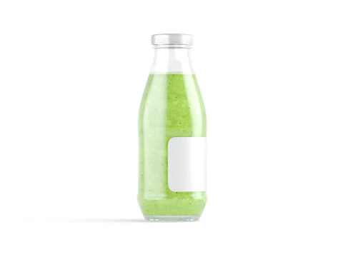 Juice Glass Bottle Kiwi - kiwis smoothie drink jar 3D Model