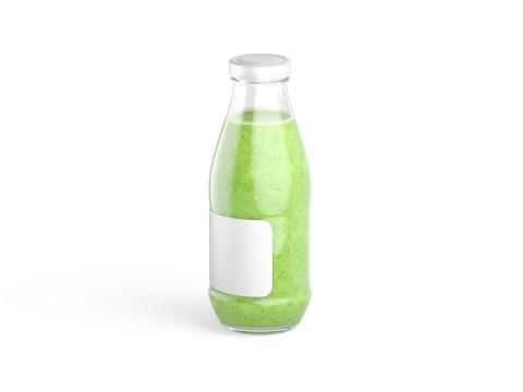 Juice Glass Bottle Kiwi - kiwis smoothie drink jar Model 3D
