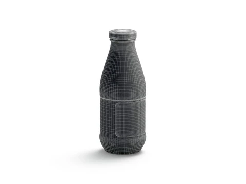 Juice Glass Bottle Kiwi - kiwis smoothie drink jar 3D Model