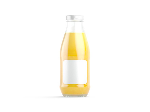 Juice Glass Bottle Orange - juicy oranges drink jar 3D 模型