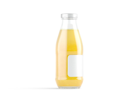 Juice Glass Bottle Orange - juicy oranges drink jar 3D Модель