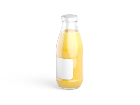 Juice Glass Bottle Orange - juicy oranges drink jar 3D Модель