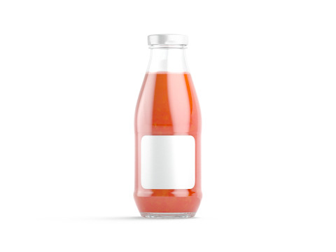 Juice Glass Bottle Tomato - juicy tomatoes drink jar 3D Model