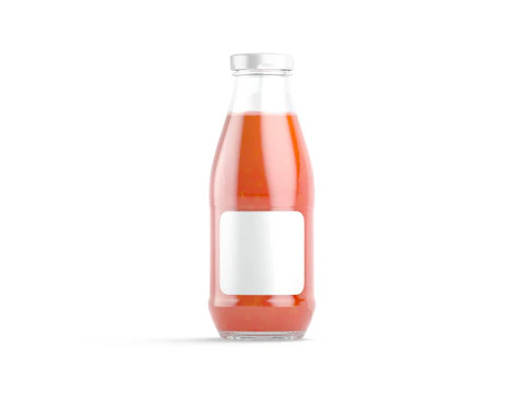 Juice Glass Bottle Tomato - ジューシーなトマトのドリンクジャー 3Dモデル