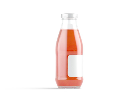Juice Glass Bottle Tomato - juicy tomatoes drink jar 3D 모델