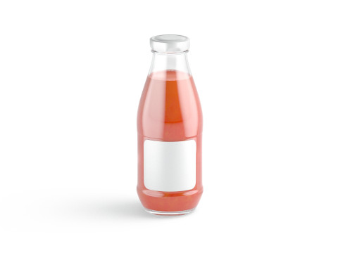Juice Glass Bottle Tomato - juicy tomatoes drink jar 3D 모델