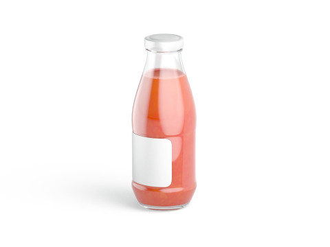 Juice Glass Bottle Tomato - juicy tomatoes drink jar 3D 모델