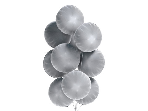 Gold Round Balloon Bouquet - helium foil balls bunch 3D Модель