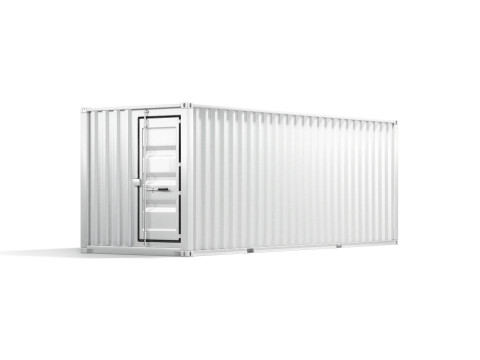 White Cargo Container - shipping steel box Modelo 3D