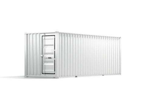 White Cargo Container - shipping steel box 3D Model