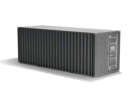 White Cargo Container - shipping steel box Modelo 3D