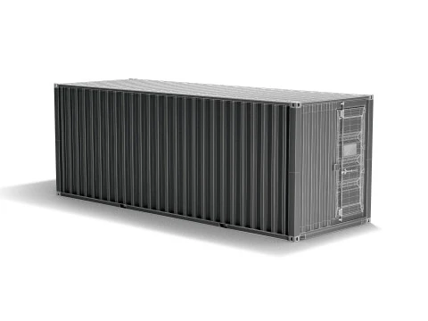 White Cargo Container - shipping steel box 3D Model
