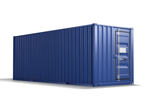 Blue Cargo Container - shipping steel box 3D मॉडल